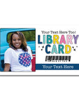 Library Card Personalized Bookmark - Photo - ohsopaper