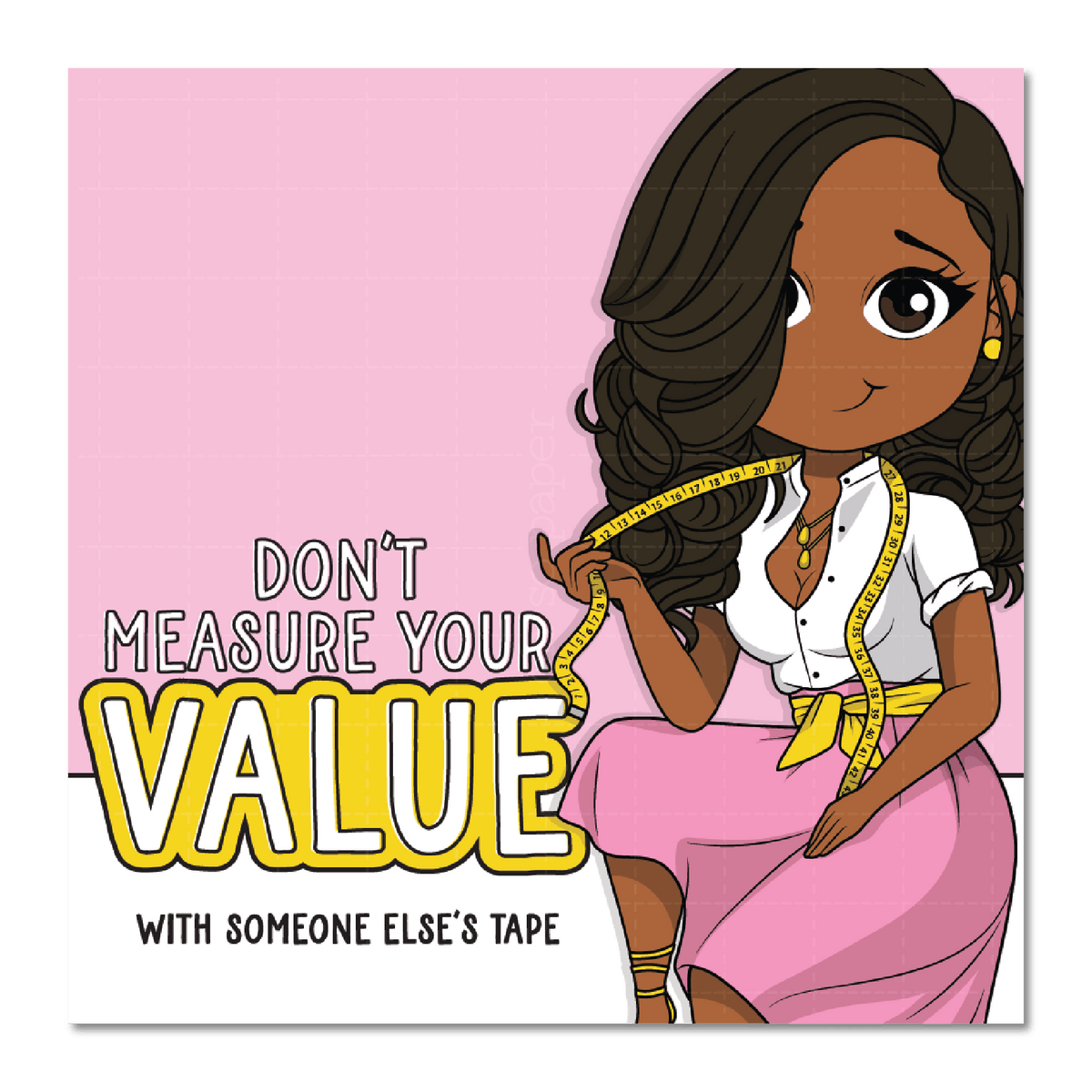 Measure Your Value Die Cut Sticker - ohsopaper