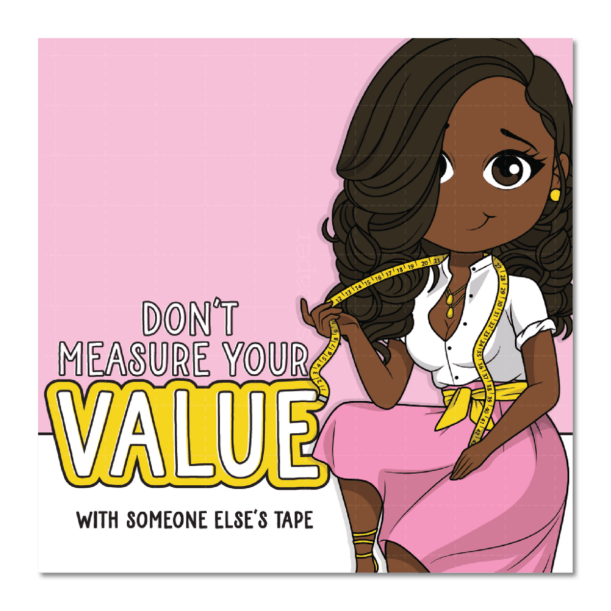 Measure Your Value Die Cut Sticker - ohsopaper