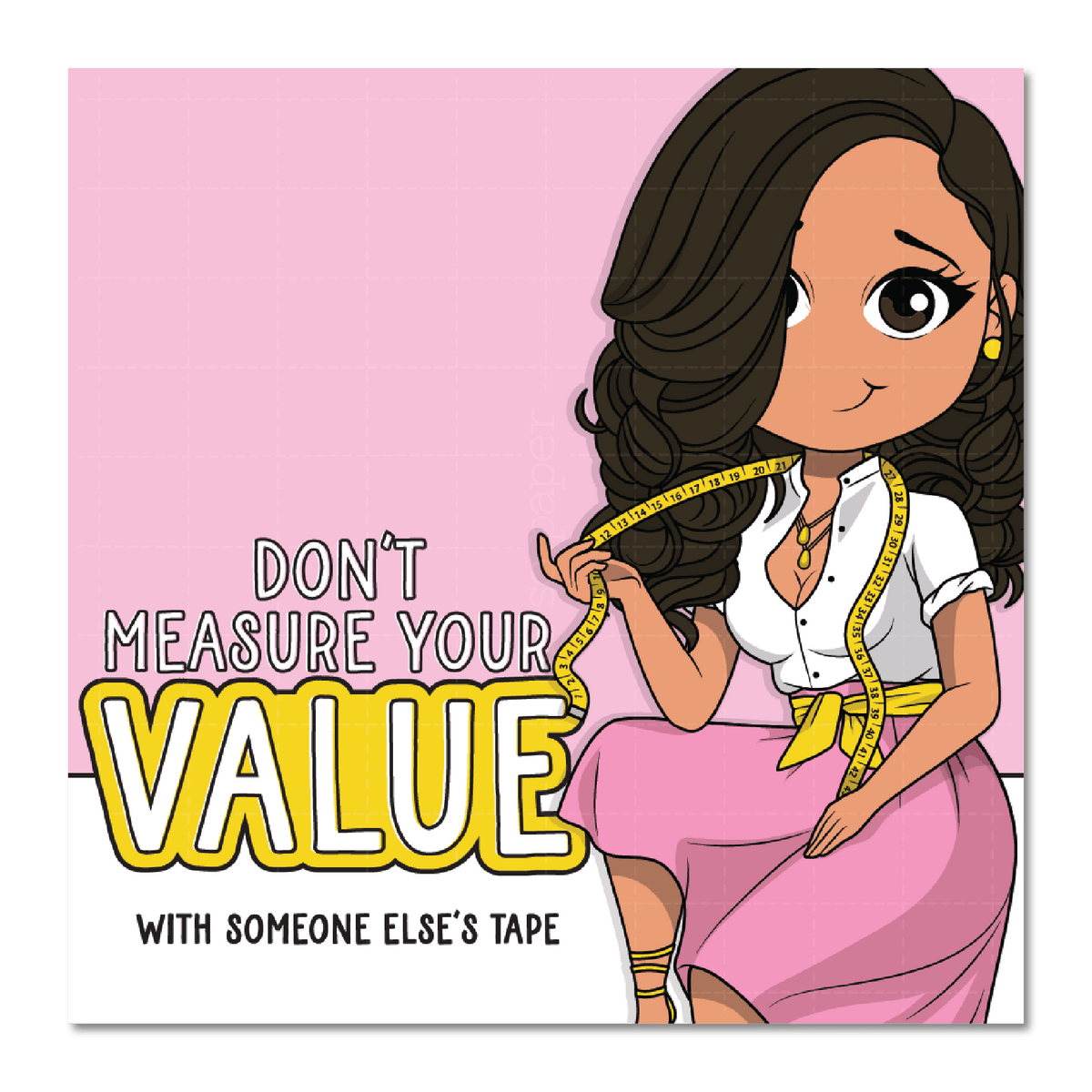 Measure Your Value Die Cut Sticker - ohsopaper