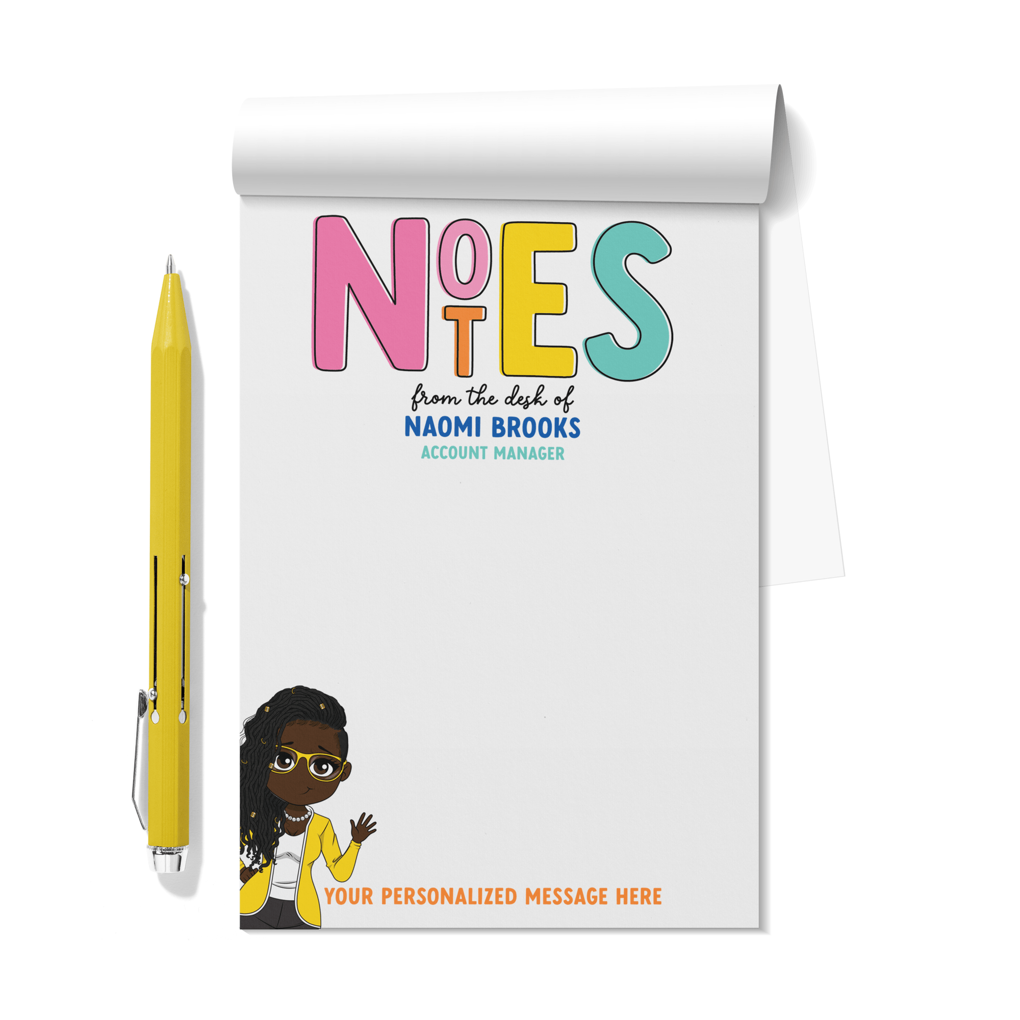 Notes Personalized Notepad - ohsopaper