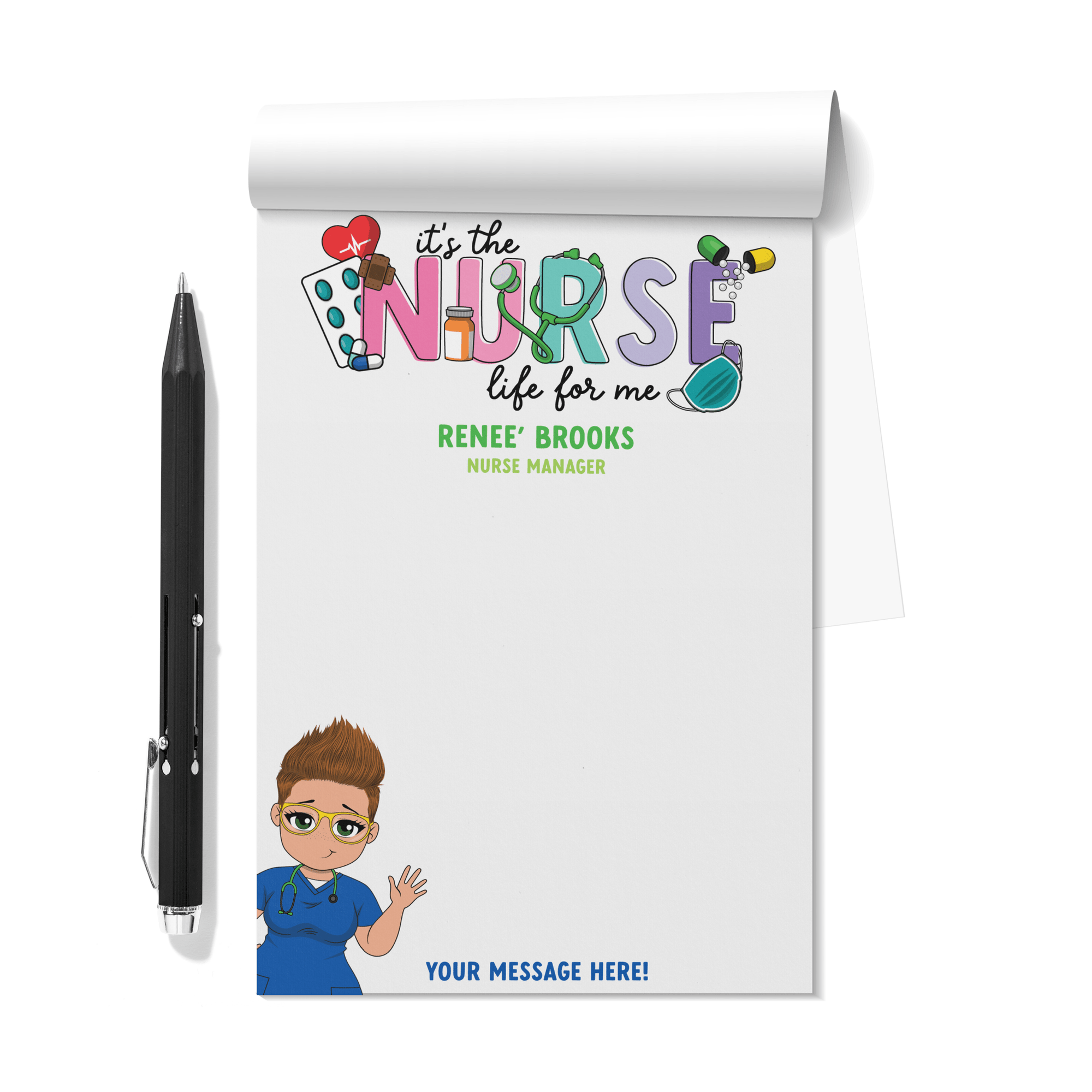 Nurse Life Personalized Notepad - ohsopaper