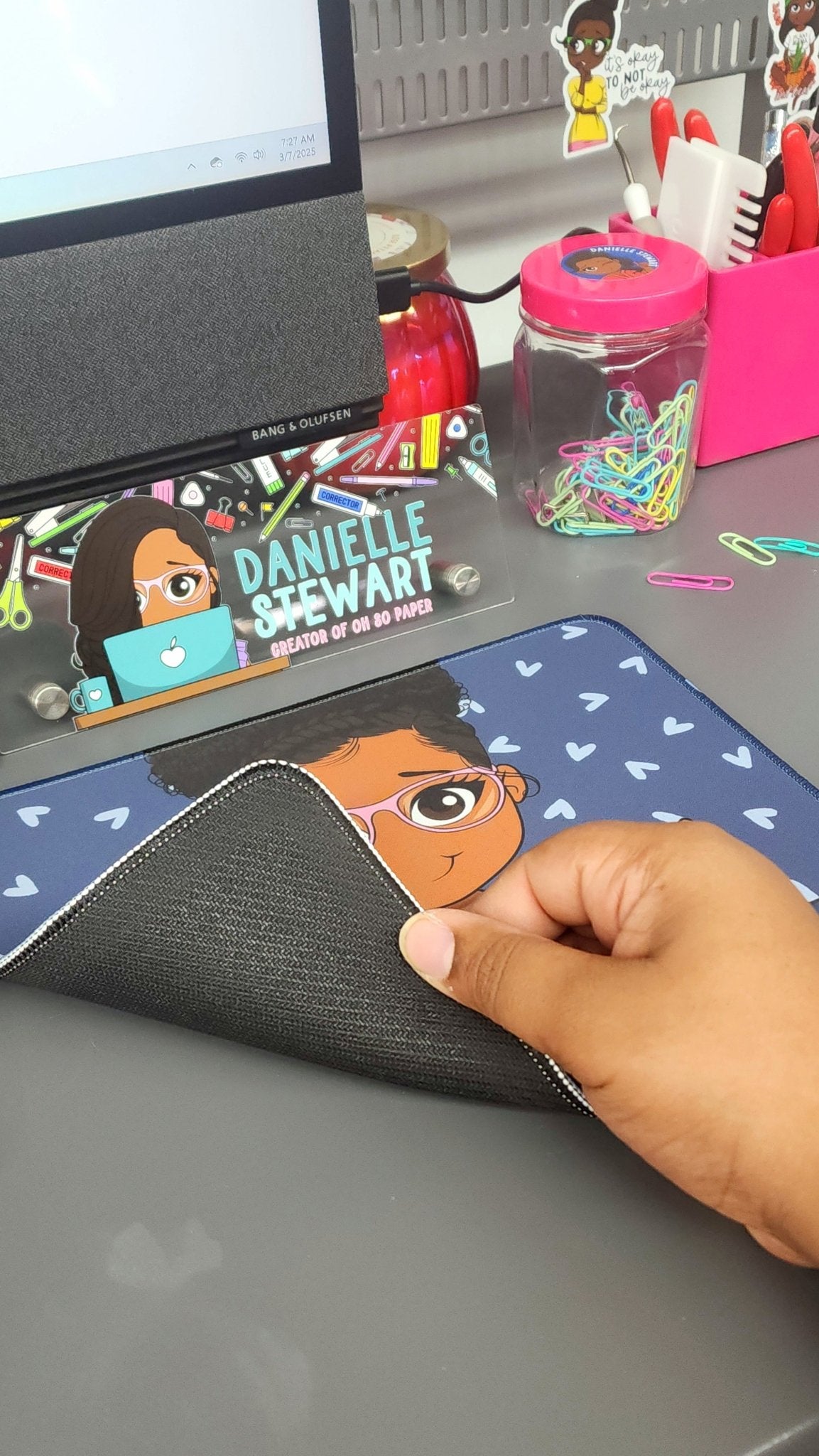 Personalized 2 Color Mouse Pad - 10.2 x 8.3in - ohsopaper