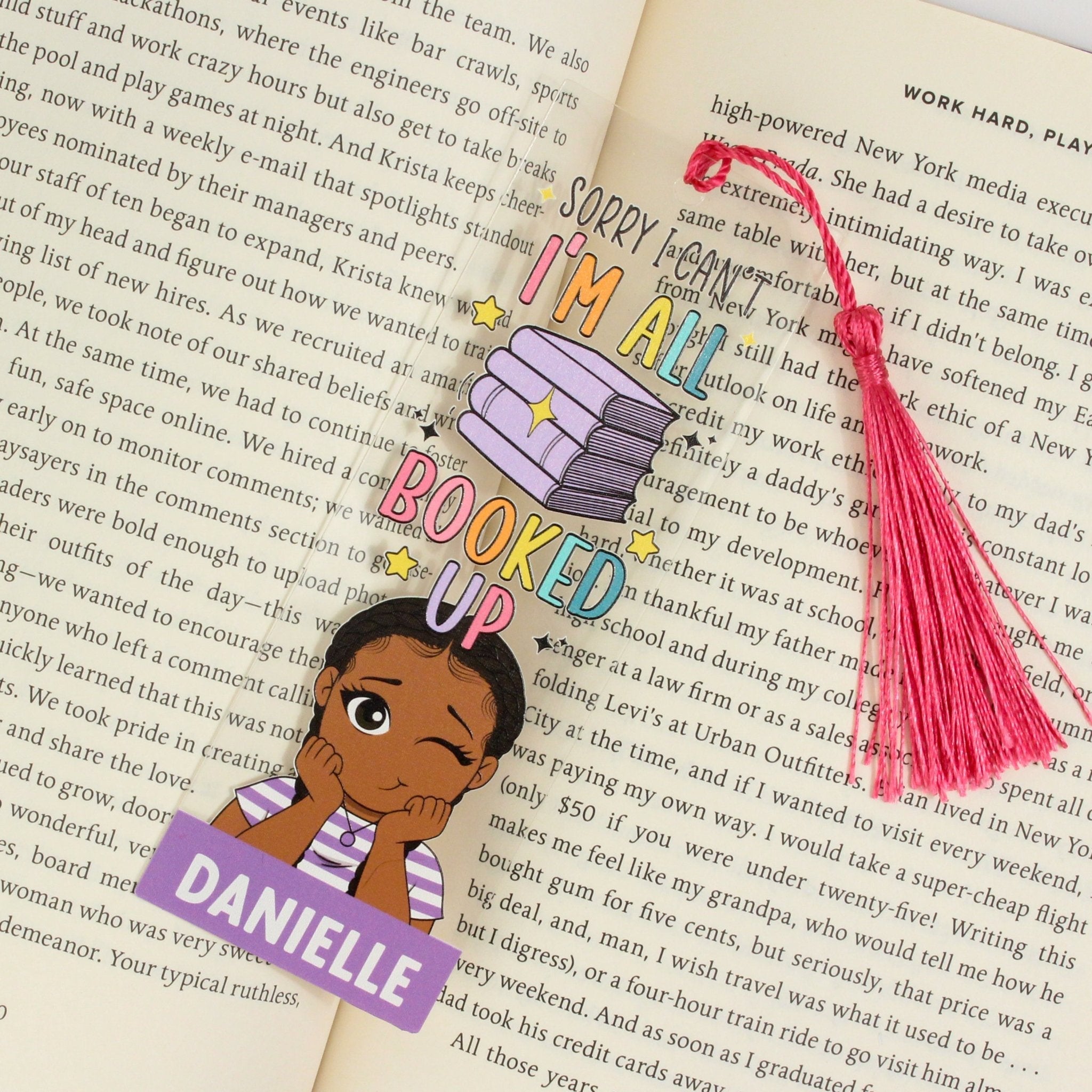 Personalized Acrylic Bookmark - 2 x 5.5in - ohsopaper