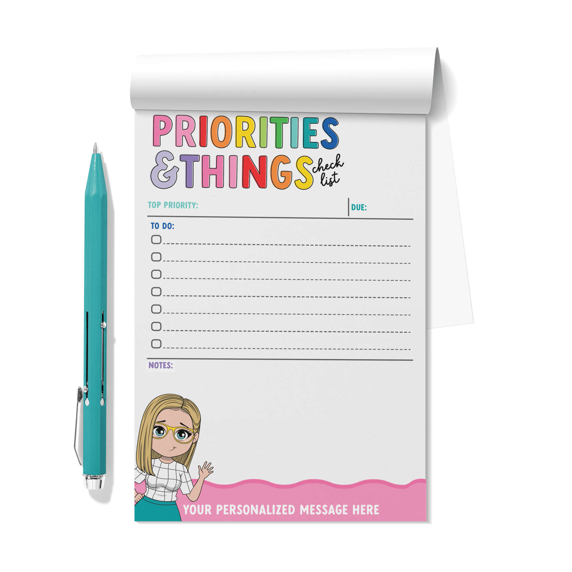 Priorities Personalized Notepad - ohsopaper