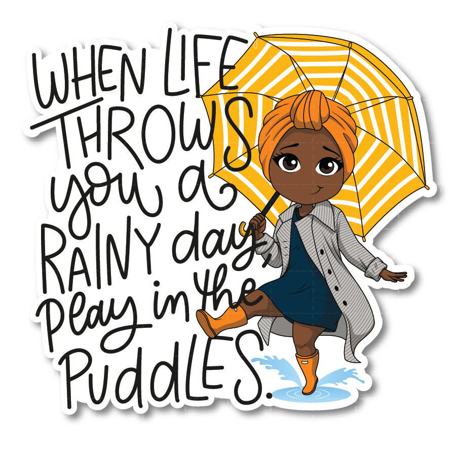 Rainy Days Die Cut Sticker - ohsopaper