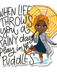 Rainy Days Die Cut Sticker - ohsopaper
