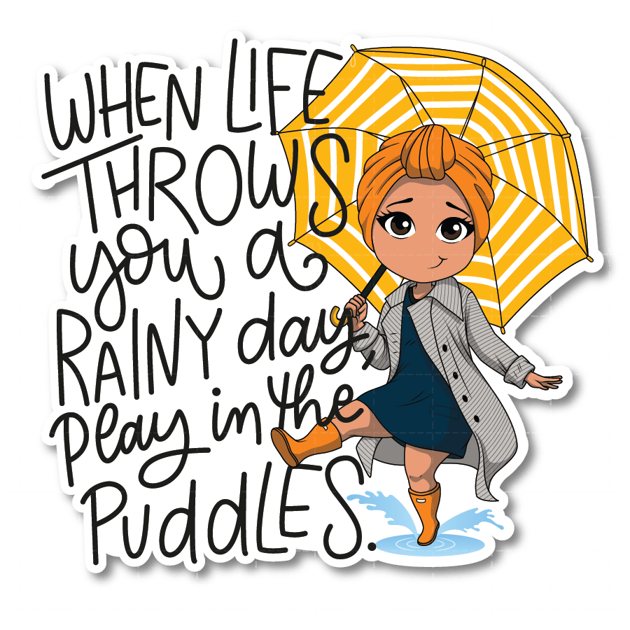 Rainy Days Die Cut Sticker - ohsopaper