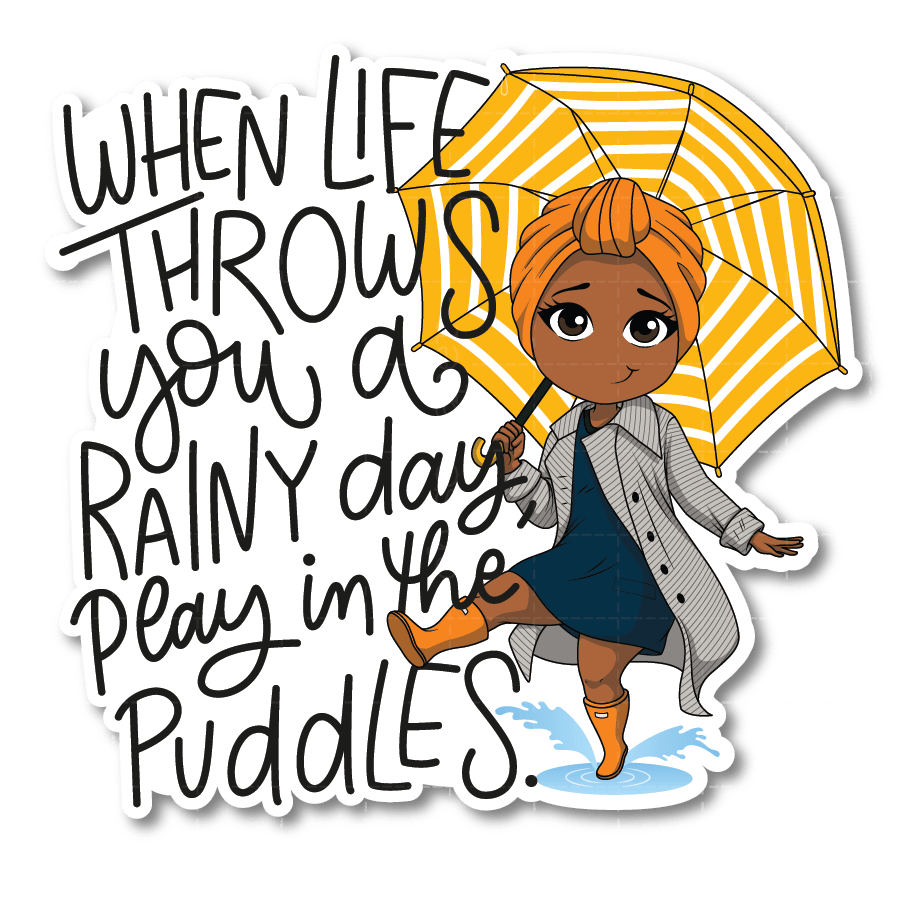 Rainy Days Die Cut Sticker - ohsopaper