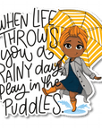 Rainy Days Die Cut Sticker - ohsopaper