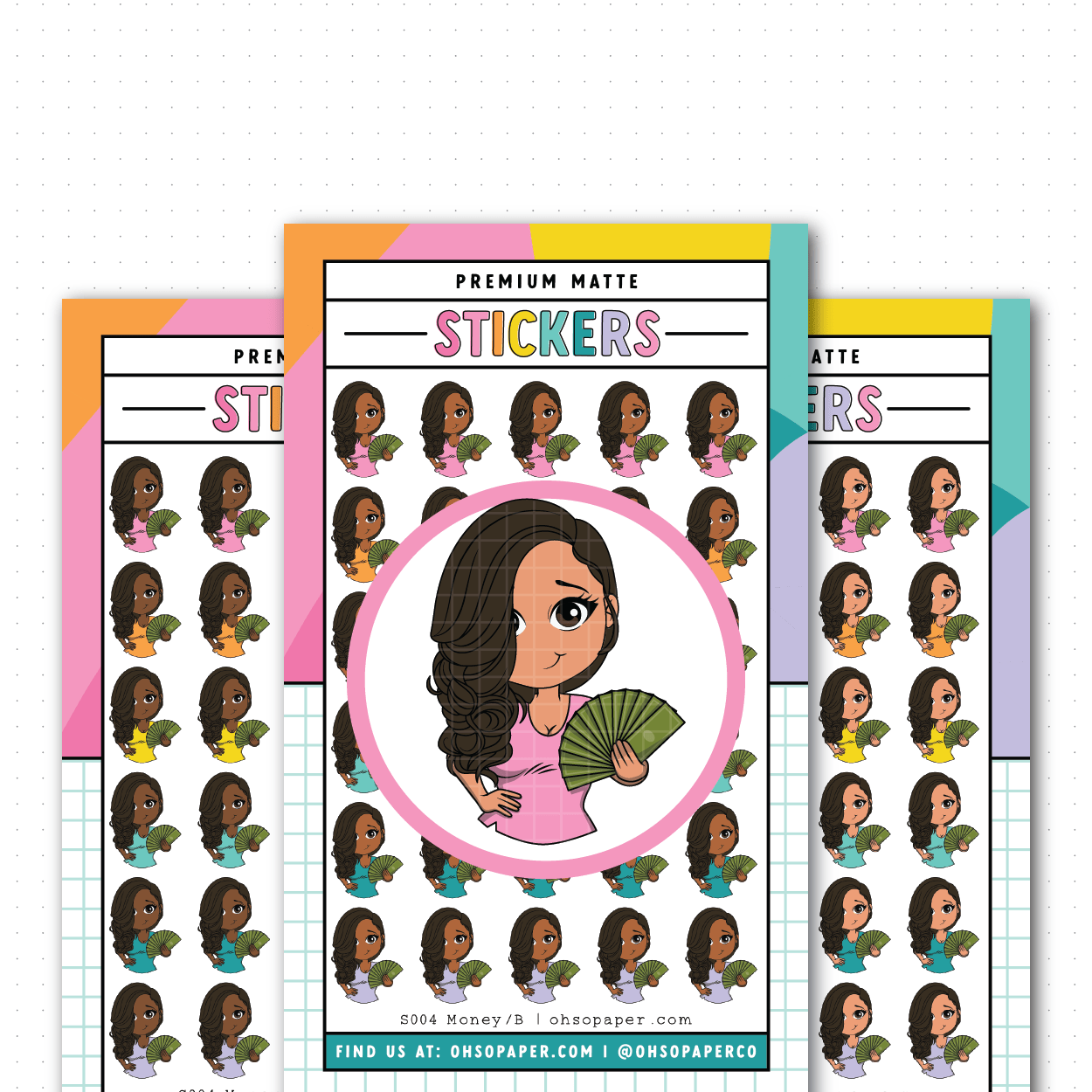 S004 - Mini Friend® Money Planner Stickers - ohsopaper