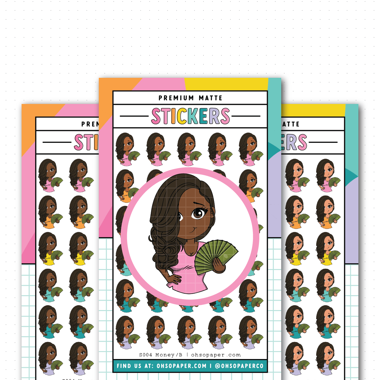 S004 - Mini Friend® Money Planner Stickers - ohsopaper