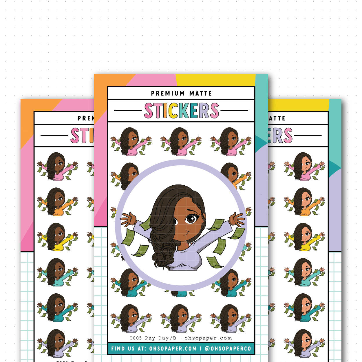 S005 - Mini Friend® Payday Planner Stickers - ohsopaper