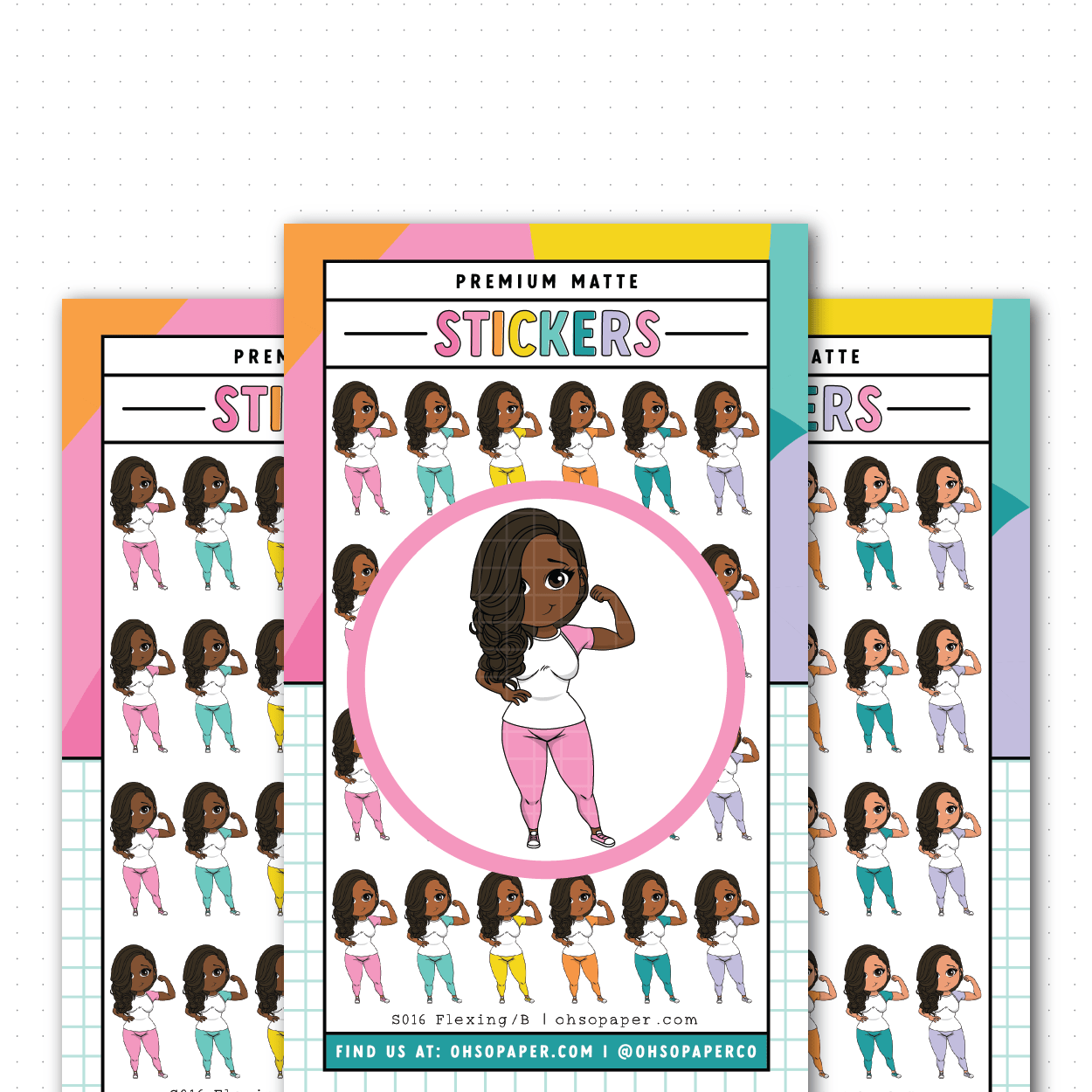 S016 - Mini Friend® Flexing Planner Stickers - ohsopaper