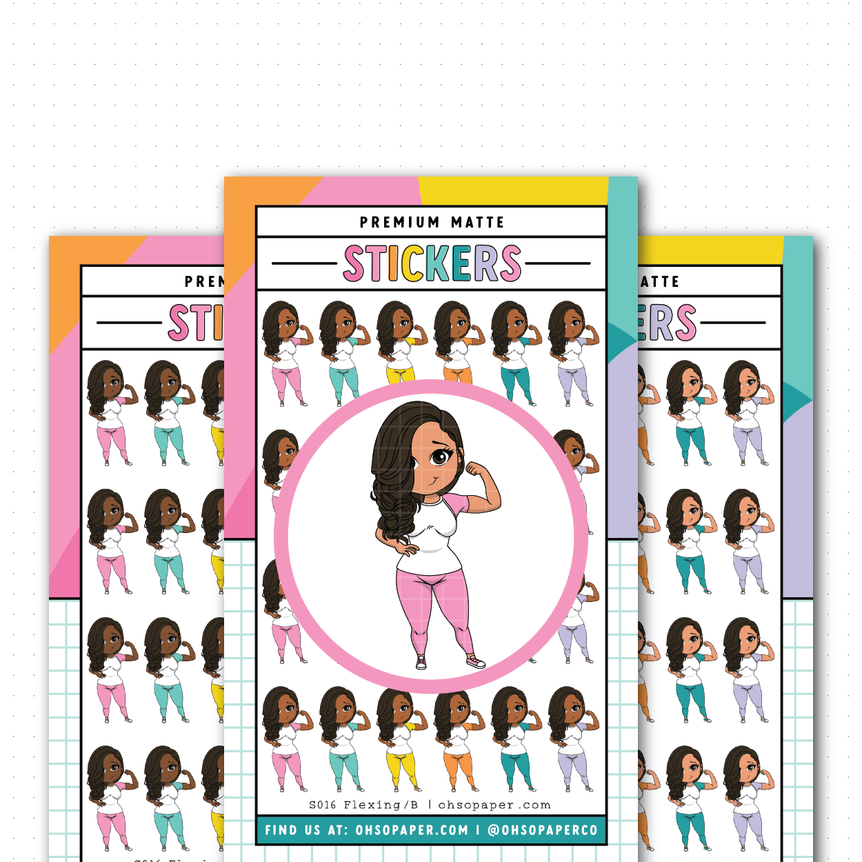 S016 - Mini Friend® Flexing Planner Stickers - ohsopaper