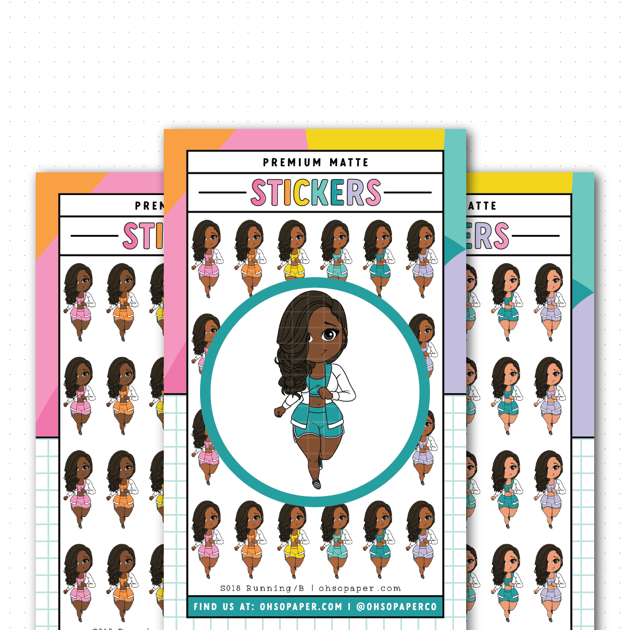 S018 - Mini Friend® Running Planner Stickers - ohsopaper