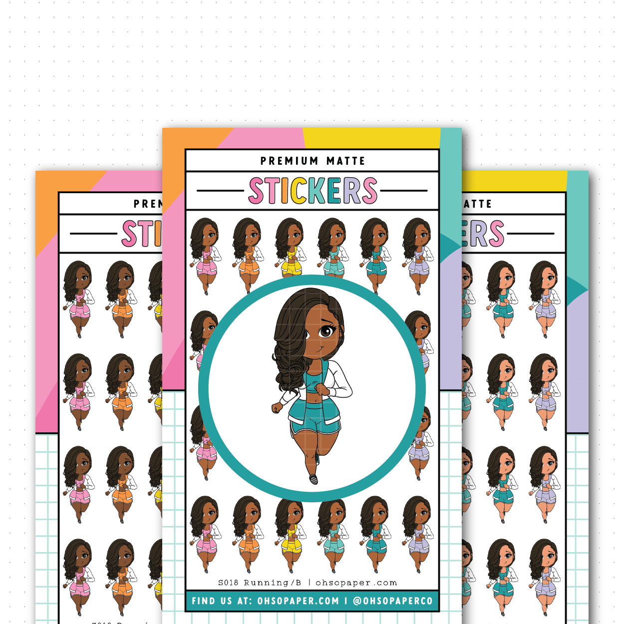 S018 - Mini Friend® Running Planner Stickers - ohsopaper