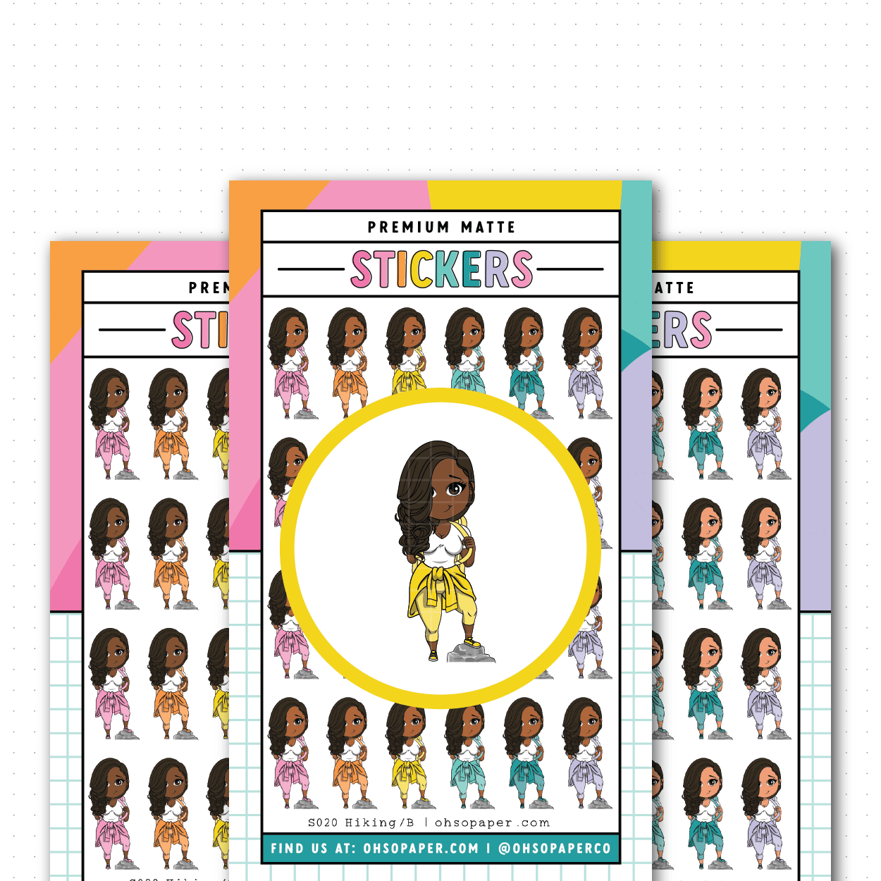 S020 - Mini Friend® Hiking Planner Stickers - ohsopaper