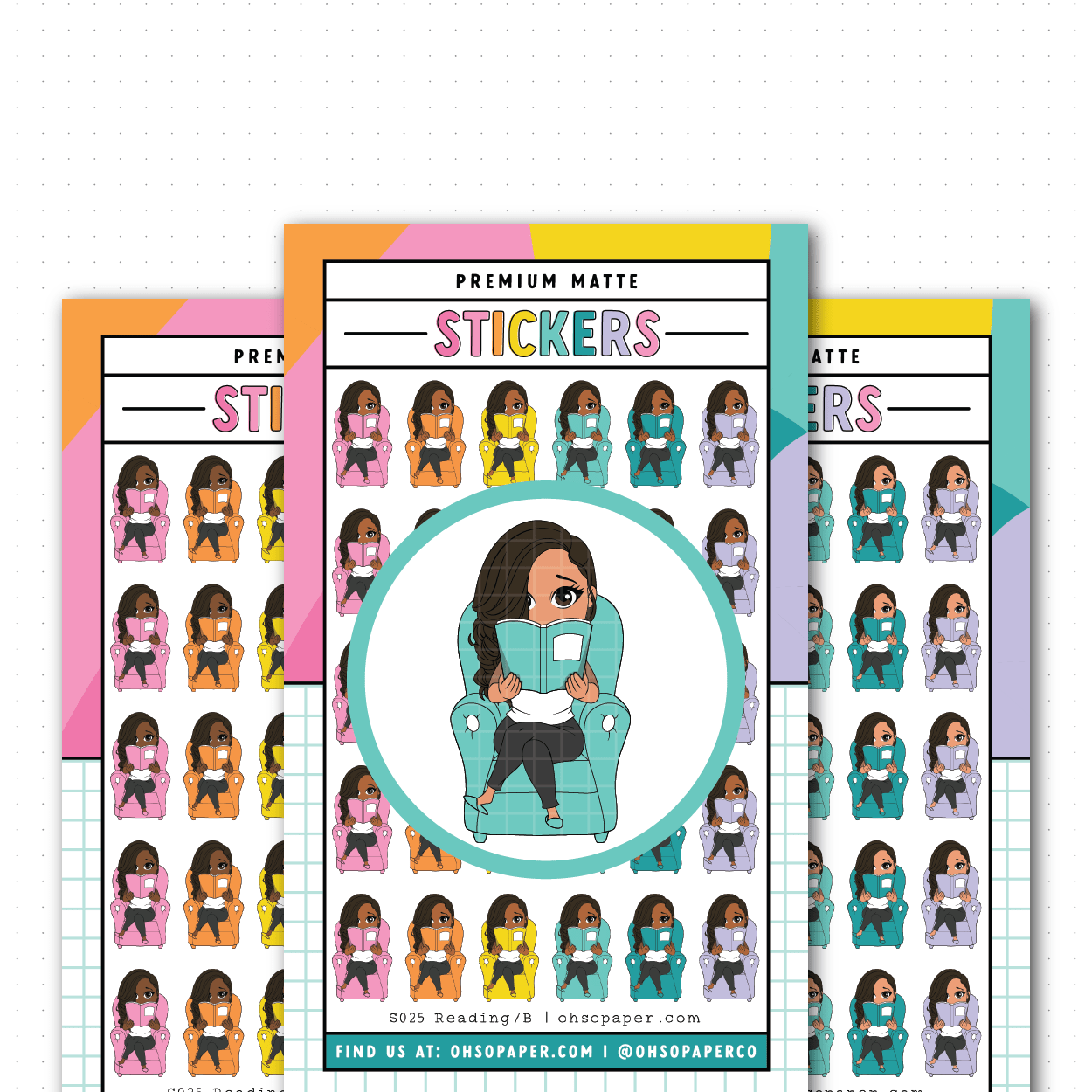 S025 - Mini Friend® Reading Planner Stickers - ohsopaper