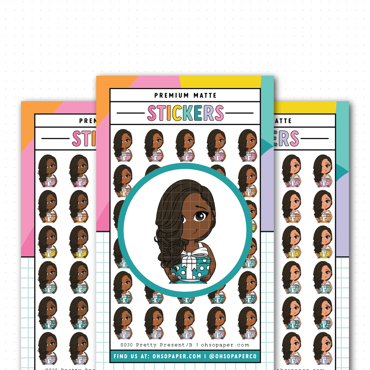 S030 - Mini Friend® Pretty Presents Planner Stickers - ohsopaper