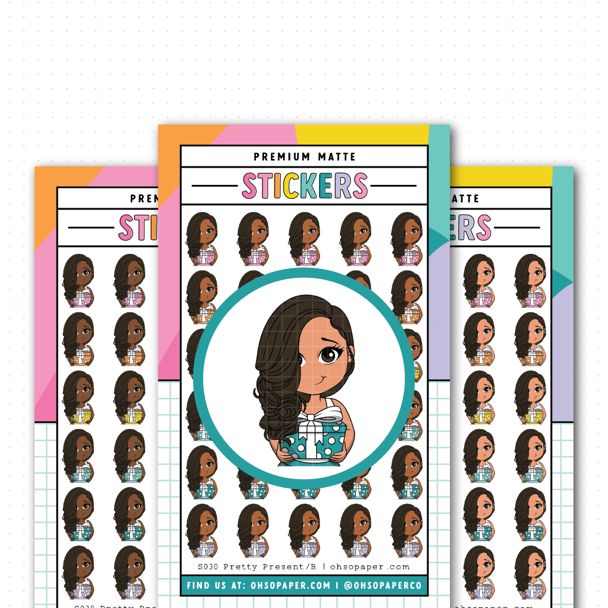 S030 - Mini Friend® Pretty Presents Planner Stickers - ohsopaper