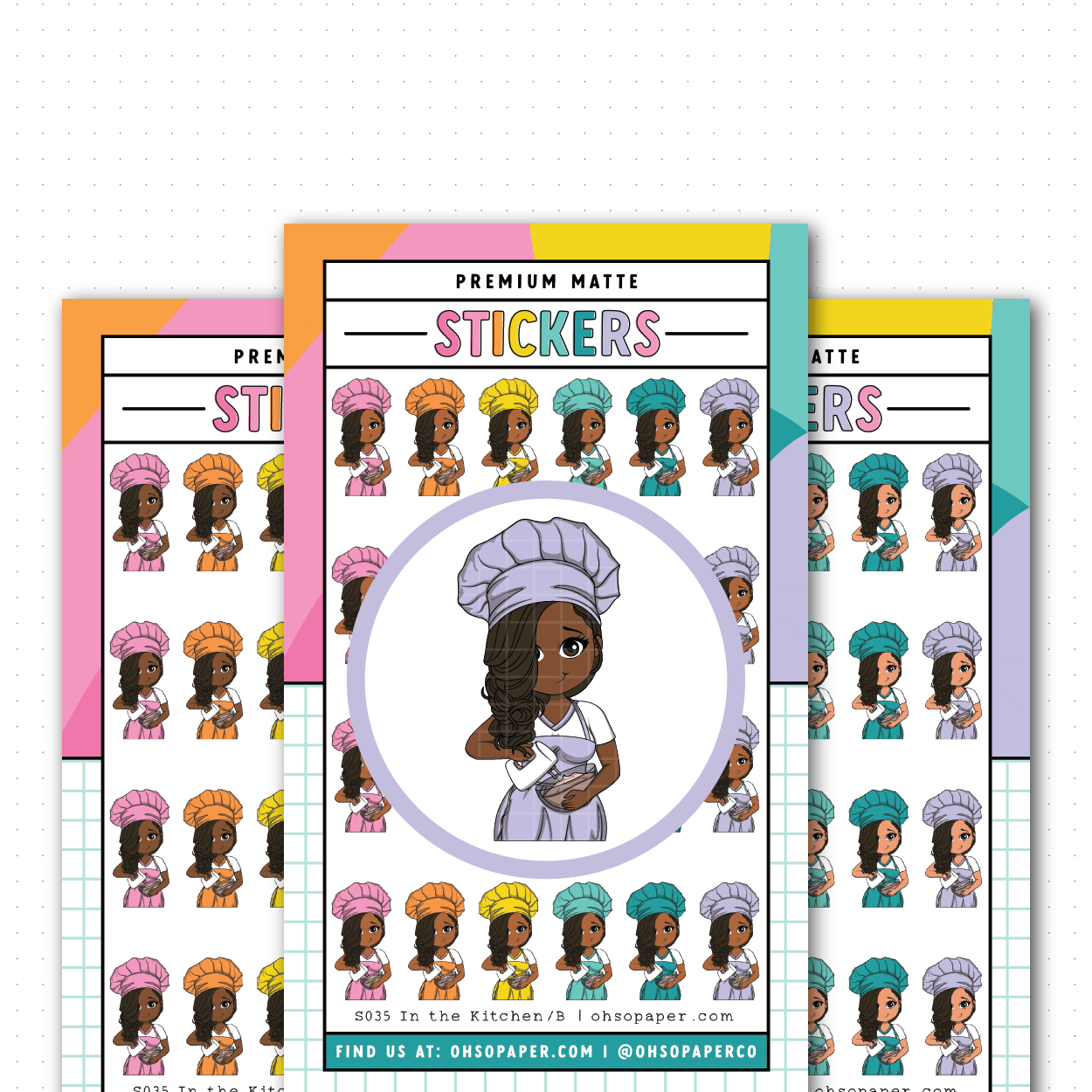 S035 - Mini Friend® In the Kitchen Planner Stickers - ohsopaper