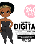 Strapless Jumpsuit - Mini Friend® Digital Stickers - ohsopaper