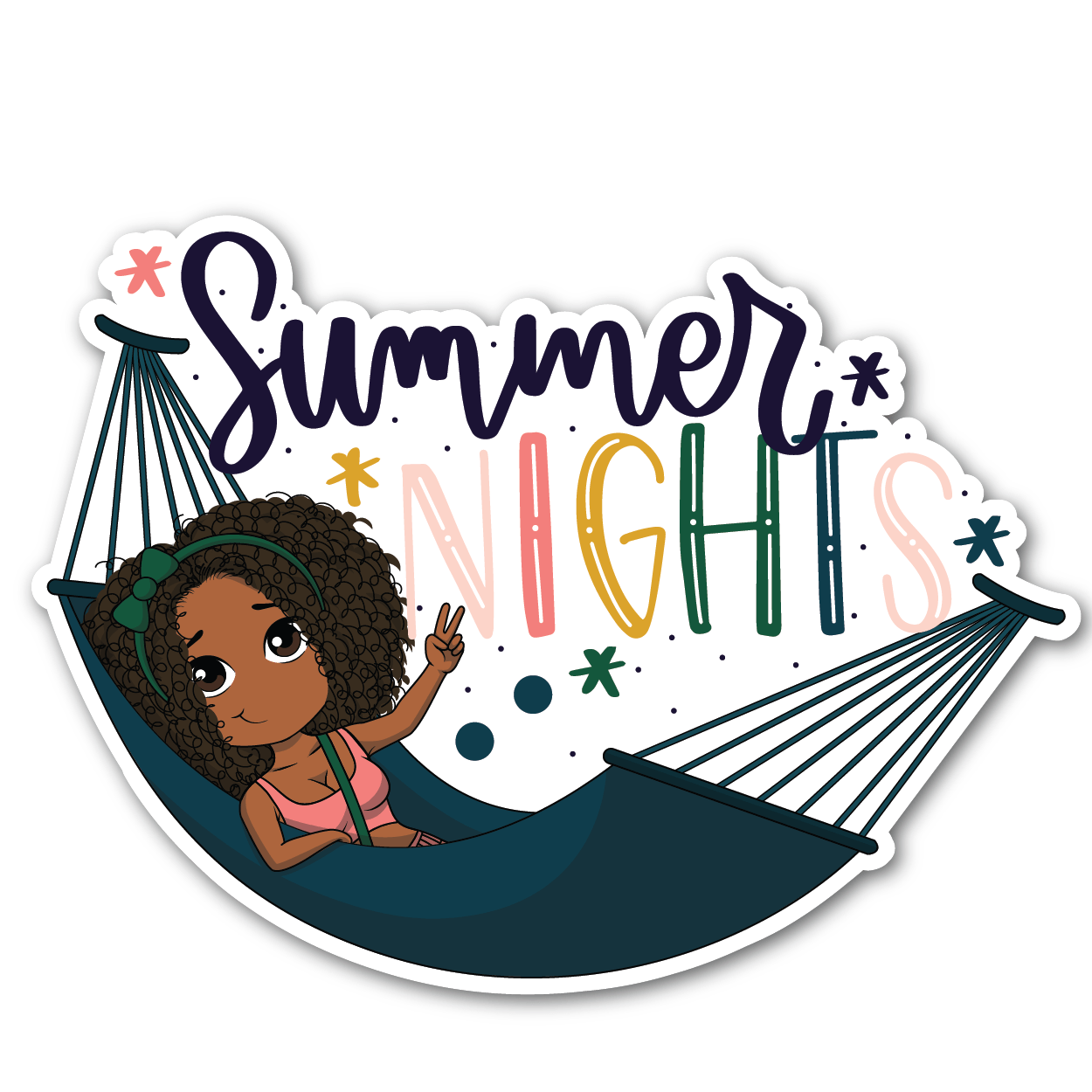 Summer Night Vinyl Sticker - ohsopaper