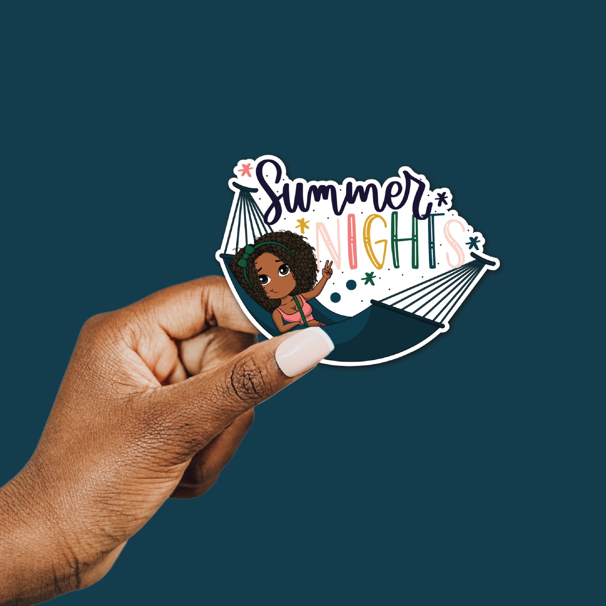 Summer Night Vinyl Sticker - ohsopaper