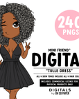 Tulle Dress - Mini Friend® Digital Stickers - ohsopaper