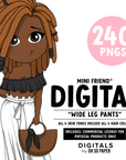 Wide Leg Pants - Mini Friend® Digital Stickers - ohsopaper