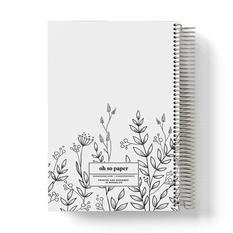 Wildflower Personalized Notebook - ohsopaper