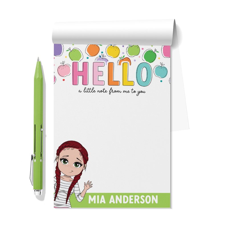 Apple Medley Personalized Notepad Set of 2 - ohsopaper