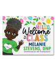 Big Blooms Personalized Canvas Welcome Sign - ohsopaper
