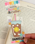 Books and Coffee Personalized Acrylic Bookmark - ohsopaper