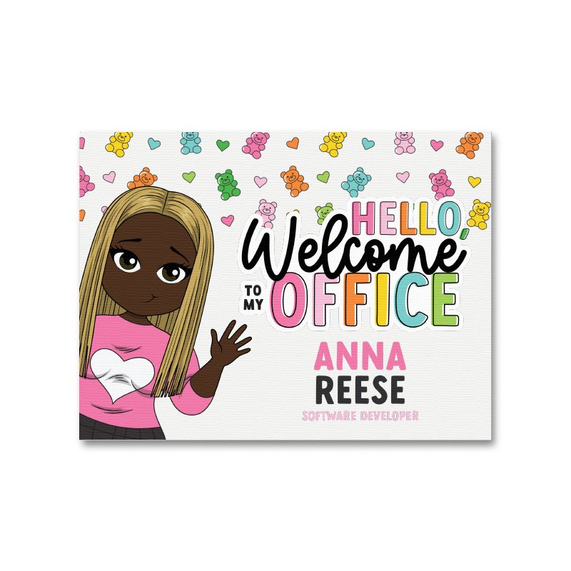 Gummi Bears Personalized Canvas Welcome Sign - ohsopaper