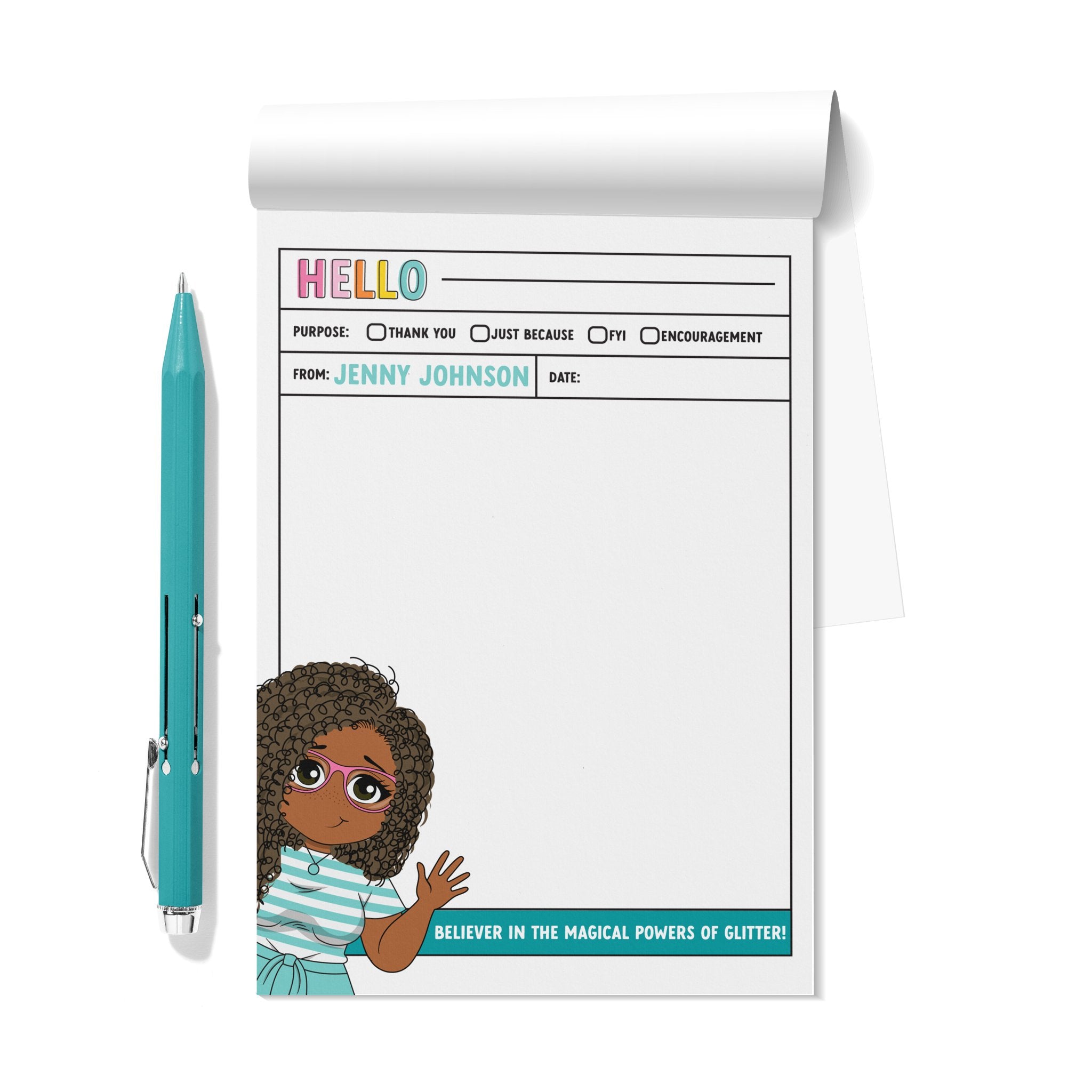 Hello Memo Personalized Notepad Set of 2 - ohsopaper