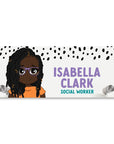 Irregular Dots Personalized Desk Name Plate - Acrylic - ohsopaper