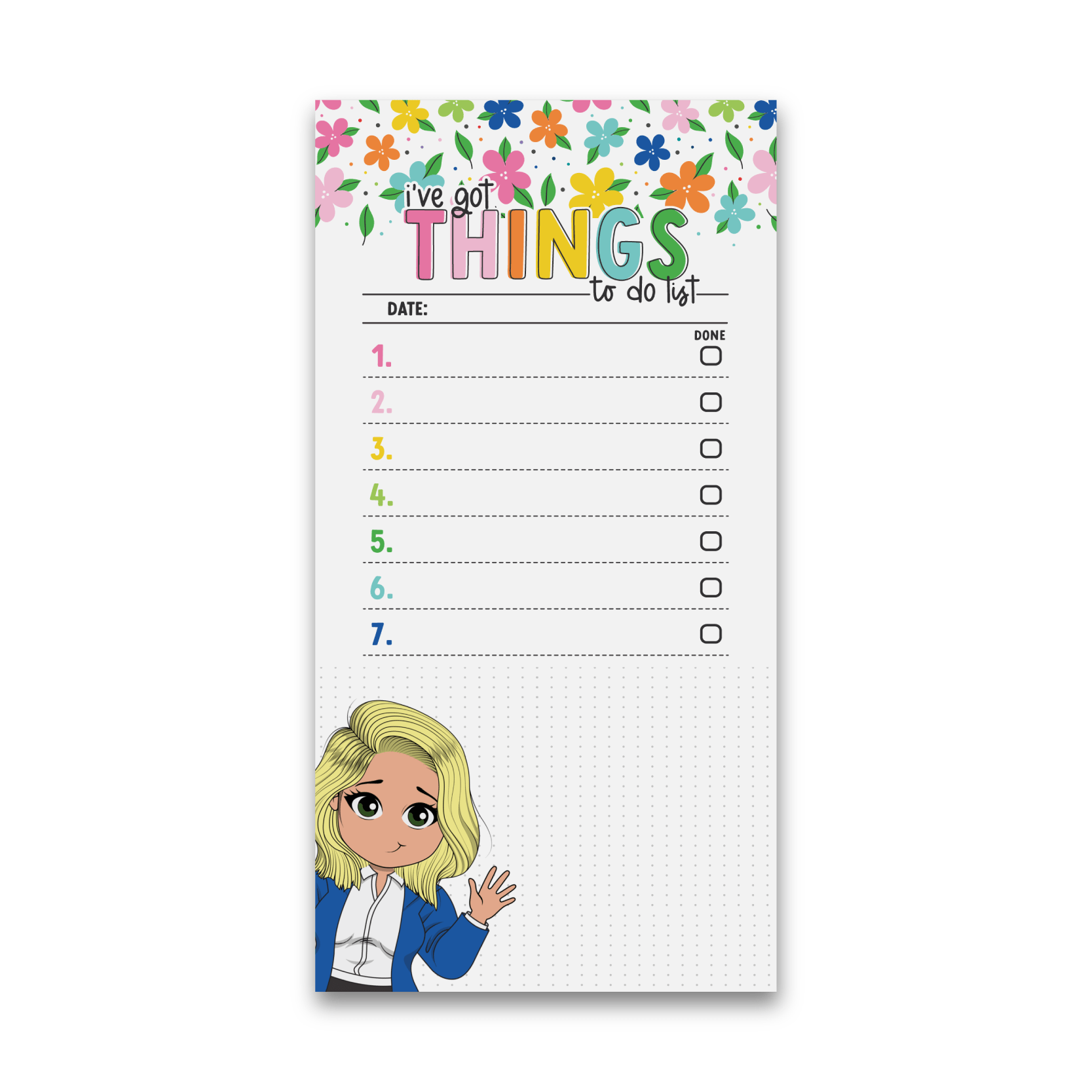 Little Blooms Personalized List Pad Set of 2 - ohsopaper