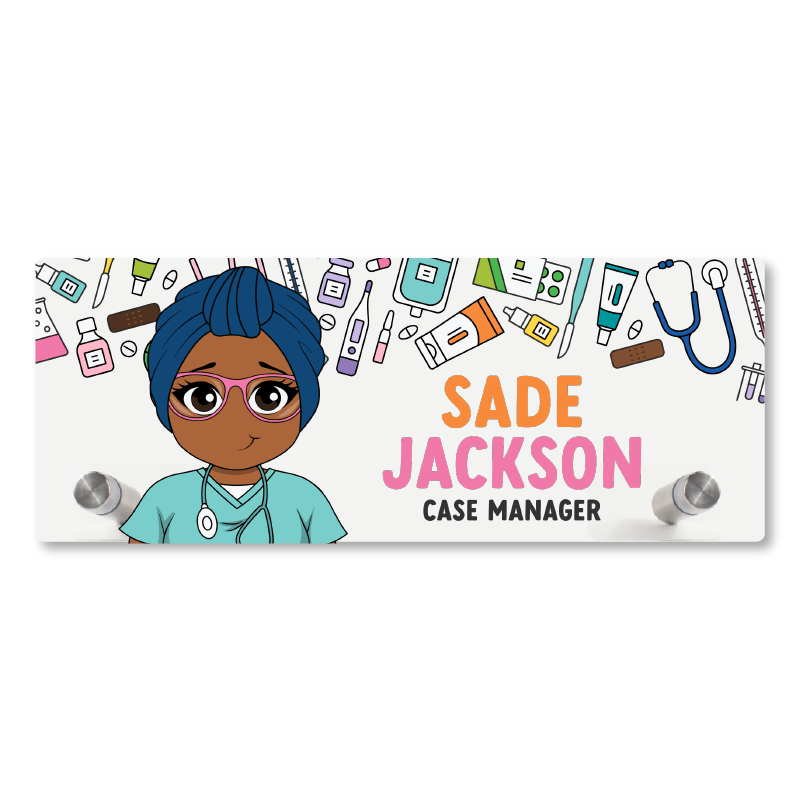Medical Personalized Desk Name Plate - Acrylic - ohsopaper