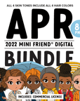 Mini Friend® Digital April 2022 Character Clipart - PNG - ohsopaper