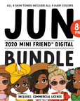 Mini Friend® Digital June 2020 Character Clipart - PNG - ohsopaper