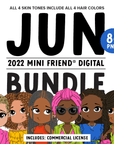 Mini Friend® Digital June 2022 Character Clipart - PNG - ohsopaper