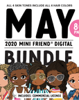 Mini Friend® Digital May 2020 Character Clipart - PNG - ohsopaper