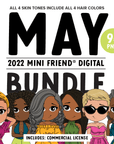 Mini Friend® Digital May 2022 Character Clipart - PNG - ohsopaper