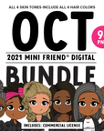 Mini Friend® Digital October 2021 Character Clipart - PNG - ohsopaper