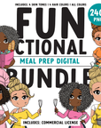 Mini Friend® Functional Digital Meal Prep Character Clipart - PNG - ohsopaper