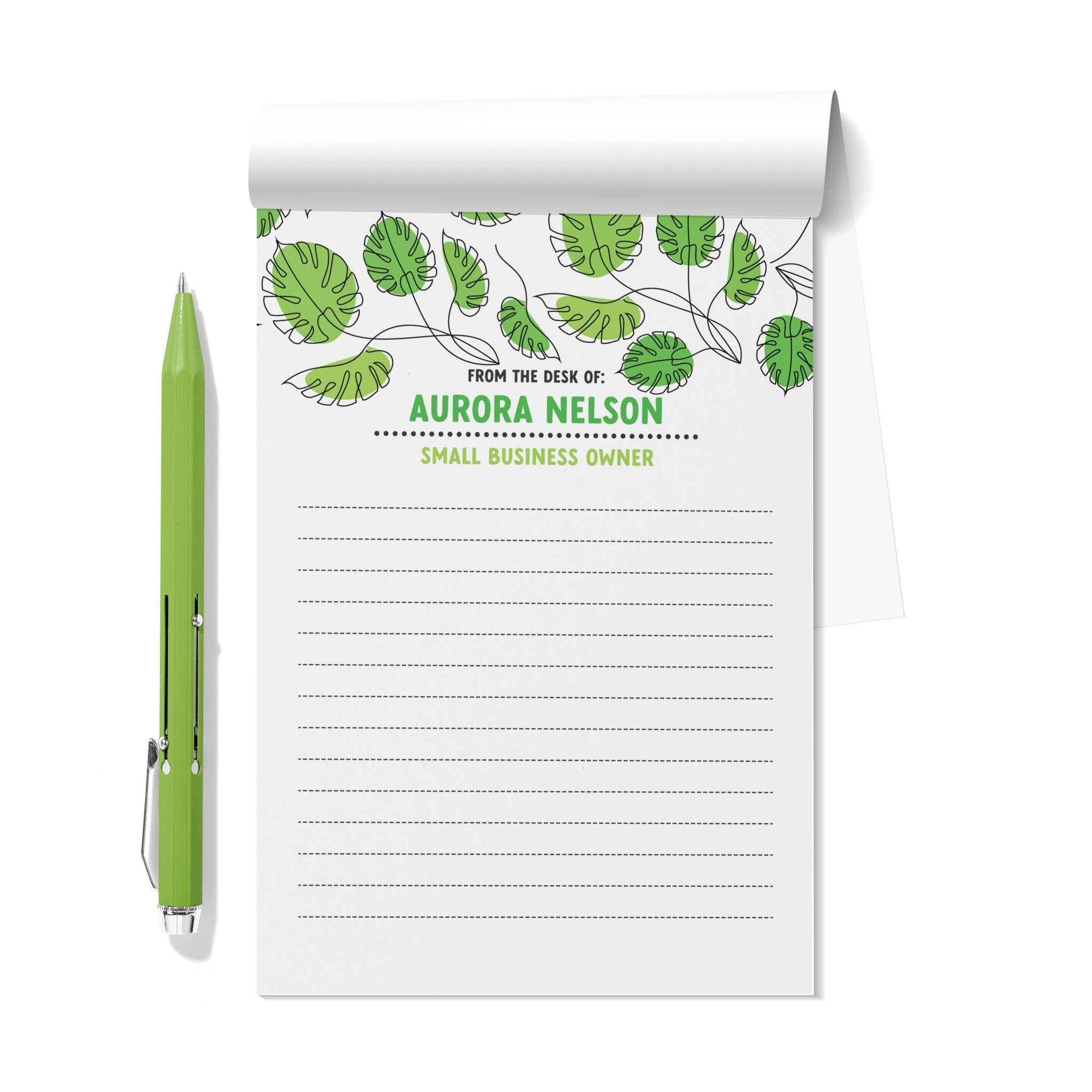 Plant Lady From the Desk Of Personalized Notepad Set of 2 - ohsopaper