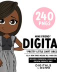 Pretty Little Shift Dress - Mini Friend® Digital Stickers - ohsopaper
