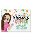 Terrazzo Personalized Canvas Welcome Sign - ohsopaper